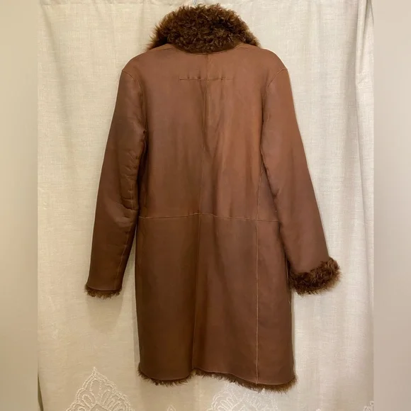 Vince reversible lamb leather shearling fur coat - Picture 11 of 11